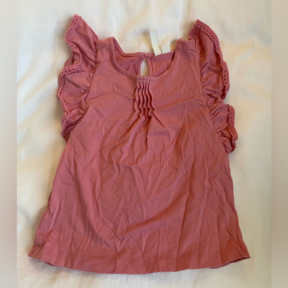 Janie and Jack pink sleeveless top, size 6
